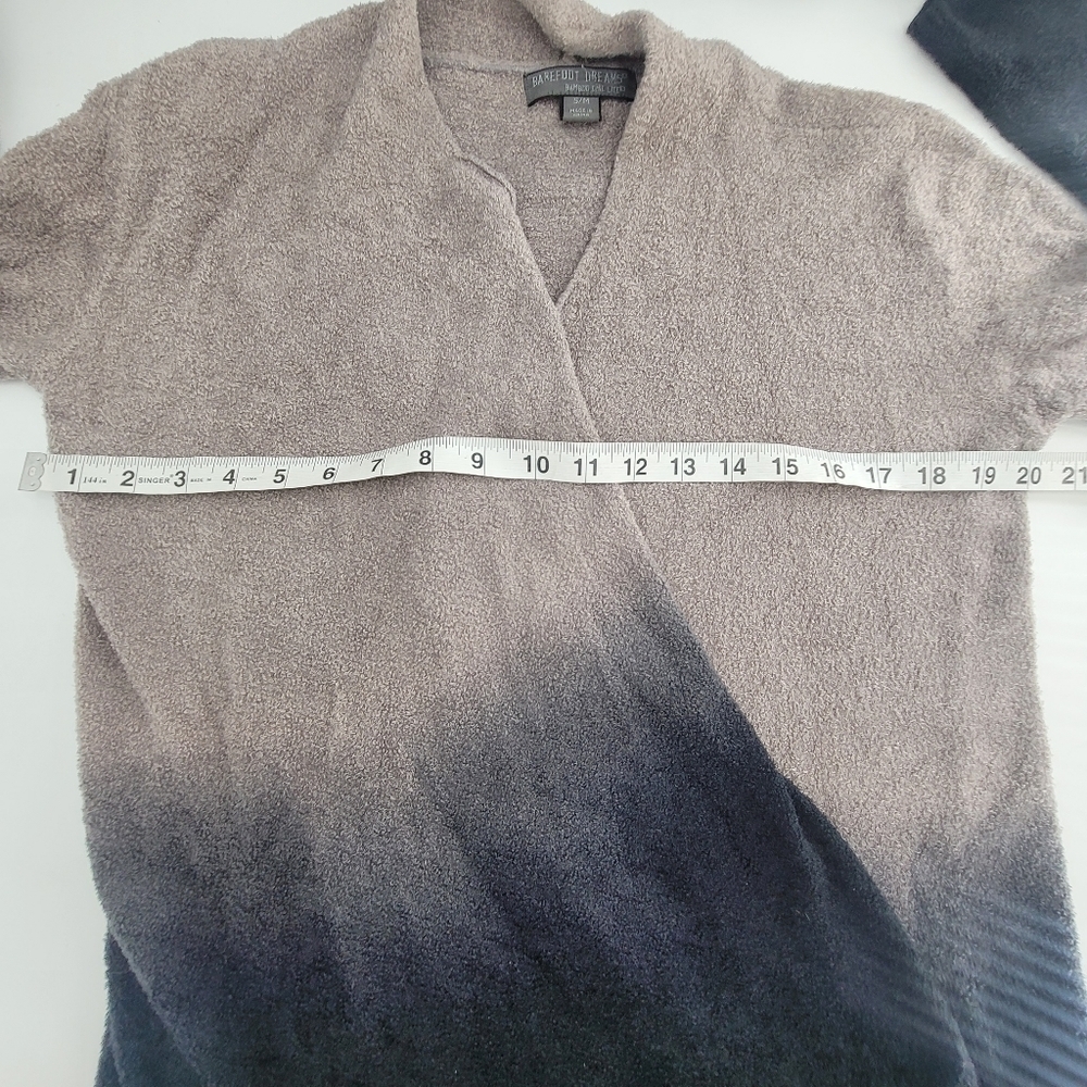 Barefoot Dreams Bamboo Chic Light calypso Cardigan Ombre Sweater Small Medium - Picture 5 of 7